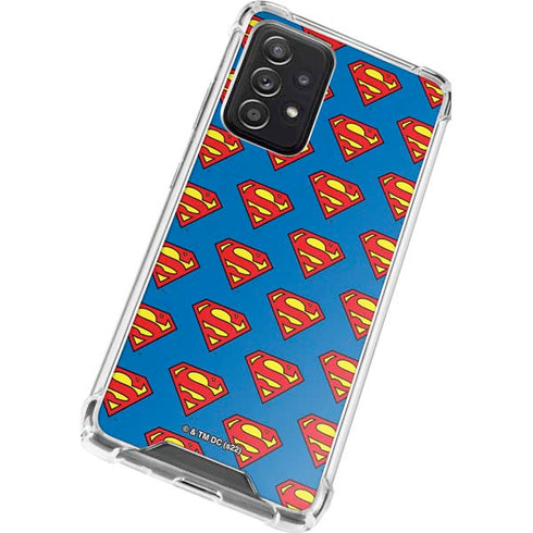 DC Comics Superman Logo Pattern Galaxy A52 5G Clear Case