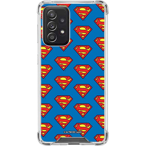 DC Comics Superman Logo Pattern Galaxy A52 5G Clear Case