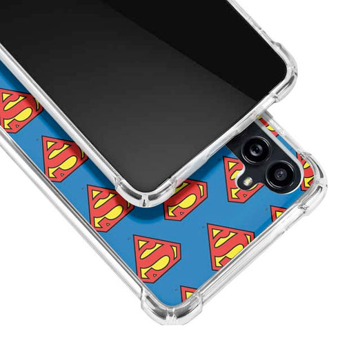 DC Comics Superman Logo Pattern Galaxy A54 5G Clear Case