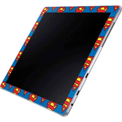 DC Comics Superman Logo Pattern Galaxy Book 12in Skin