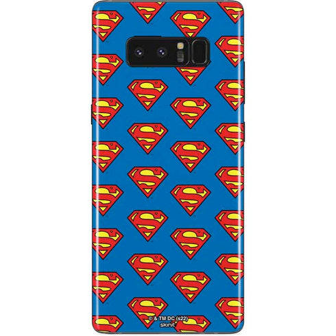 DC Comics Superman Logo Pattern Galaxy Note 8 Skin