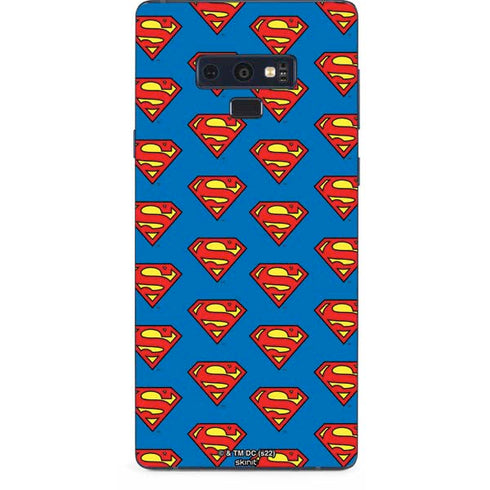 DC Comics Superman Logo Pattern Galaxy Note 9 Skin