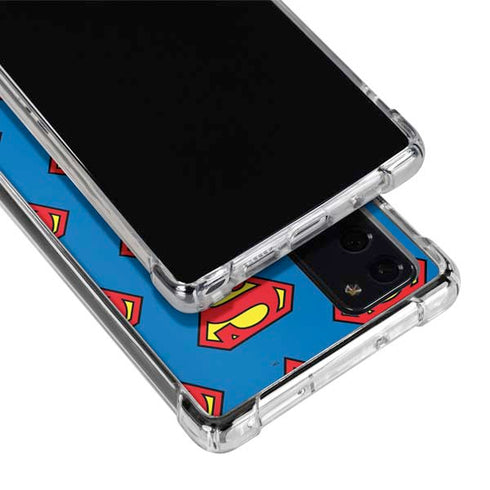 DC Comics Superman Logo Pattern Galaxy Note20 5G Clear Case