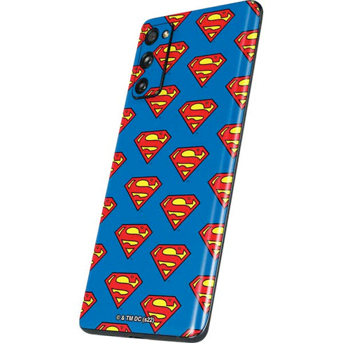 DC Comics Superman Logo Pattern Galaxy S20 Fan Edition Skin