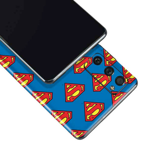 DC Comics Superman Logo Pattern Galaxy S20 Fan Edition Skin