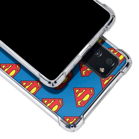 DC Comics Superman Logo Pattern Galaxy S20 FE Clear Case