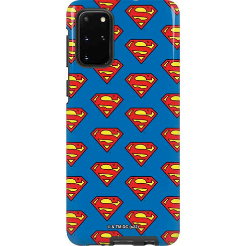 DC Comics Superman Logo Pattern Galaxy S20 Plus Pro Case