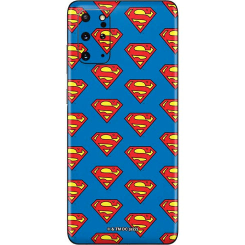 DC Comics Superman Logo Pattern Galaxy S20 Plus Skin