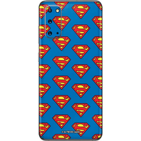 DC Comics Superman Logo Pattern Galaxy S20 Skin