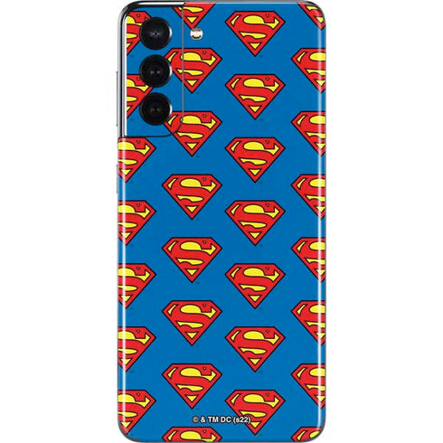 DC Comics Superman Logo Pattern Galaxy S21 5G Skin