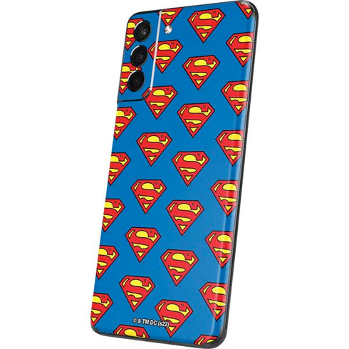 DC Comics Superman Logo Pattern Galaxy S21 5G Skin