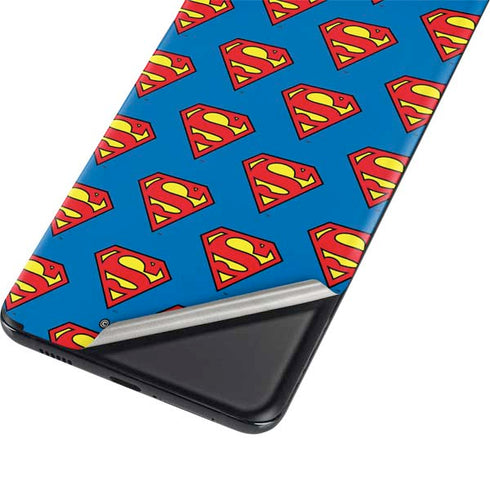 DC Comics Superman Logo Pattern Galaxy S21 5G Skin