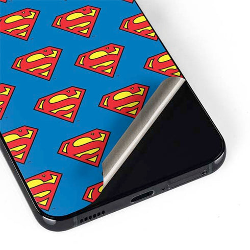 DC Comics Superman Logo Pattern Galaxy S22 Plus Skin