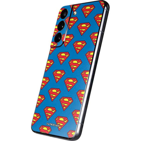 DC Comics Superman Logo Pattern Galaxy S22 Skin