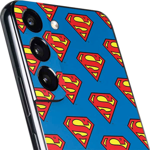 DC Comics Superman Logo Pattern Galaxy S22 Skin