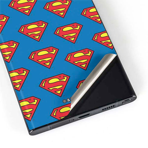 DC Comics Superman Logo Pattern Galaxy S22 Ultra Skin