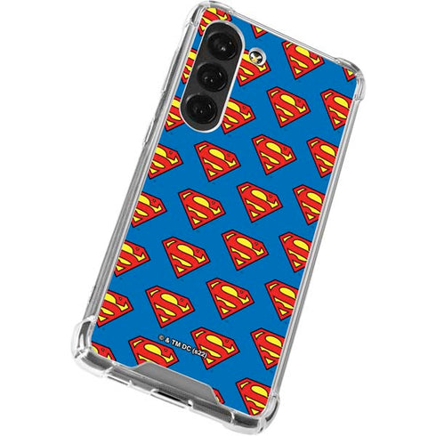 DC Comics Superman Logo Pattern Galaxy S23 Clear Case