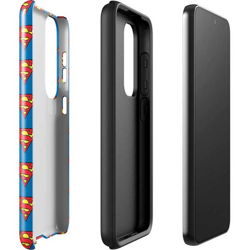 DC Comics Superman Logo Pattern Galaxy S23 Plus Pro Case