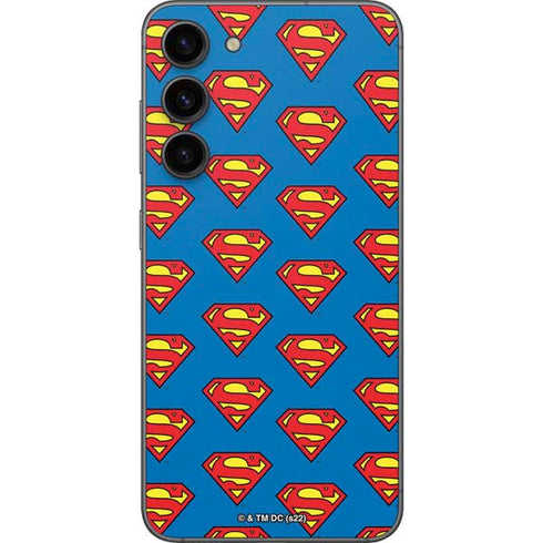 DC Comics Superman Logo Pattern Galaxy S23 Plus Skin