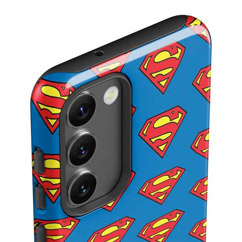 DC Comics Superman Logo Pattern Galaxy S23 Pro Case