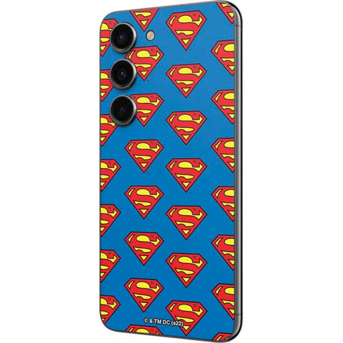 DC Comics Superman Logo Pattern Galaxy S23 Skin