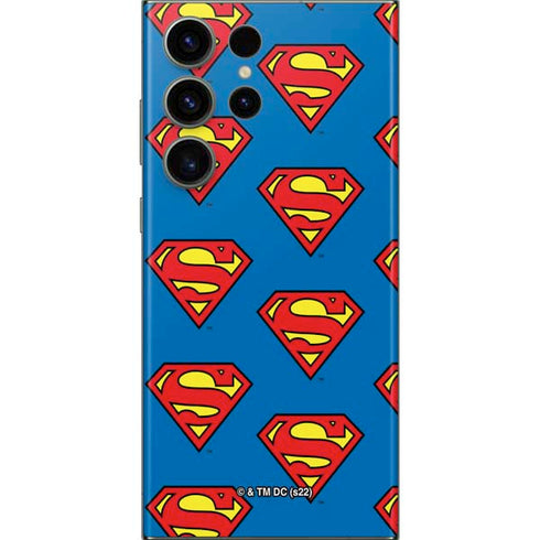 DC Comics Superman Logo Pattern Galaxy S23 Ultra Skin