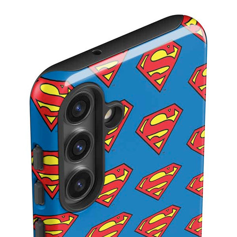 DC Comics Superman Logo Pattern Galaxy S24 Plus Impact Case