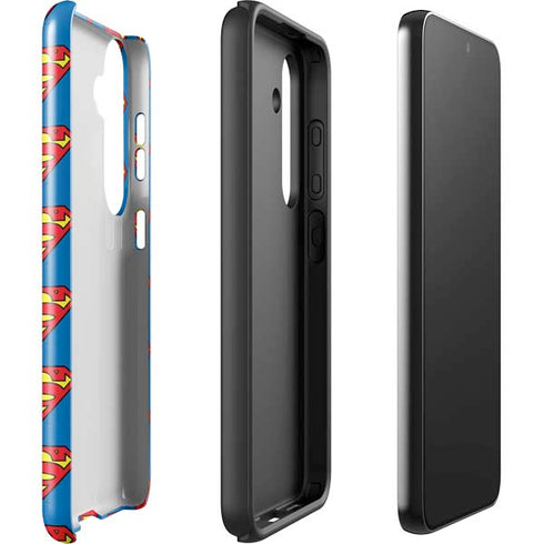 DC Comics Superman Logo Pattern Galaxy S24 Plus Impact Case