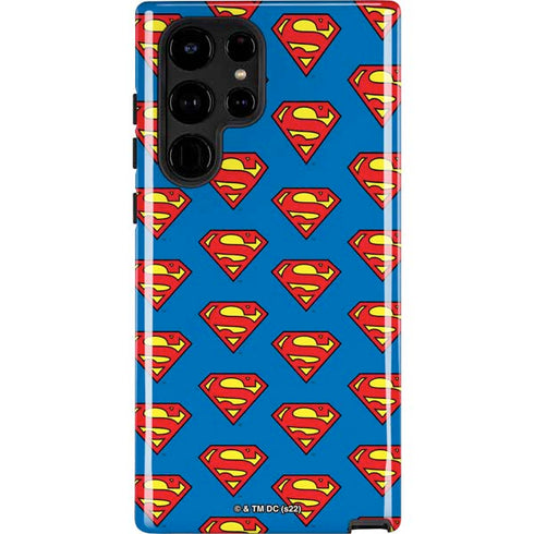 DC Comics Superman Logo Pattern Galaxy S24 Ultra Impact Case