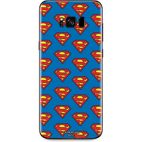 DC Comics Superman Logo Pattern Galaxy S8 Plus Skin