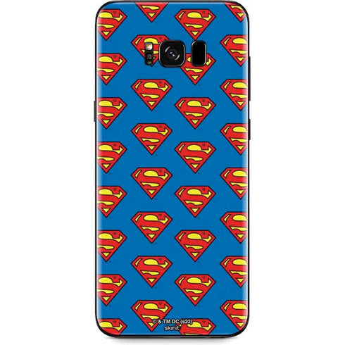 DC Comics Superman Logo Pattern Galaxy S8 Skin