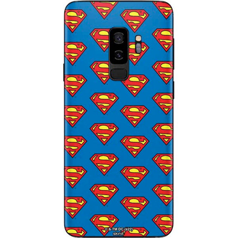 DC Comics Superman Logo Pattern Galaxy S9 Plus Skin