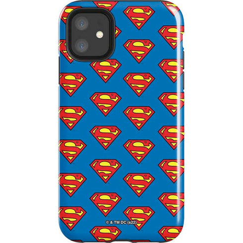 DC Comics Superman Logo Pattern iPhone 11 Impact Case