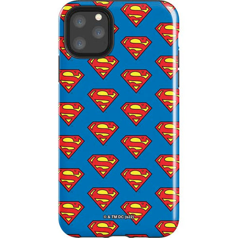 DC Comics Superman Logo Pattern iPhone 11 Pro Max Impact Case