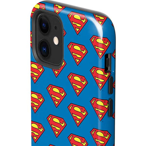 DC Comics Superman Logo Pattern iPhone 12 Impact Case