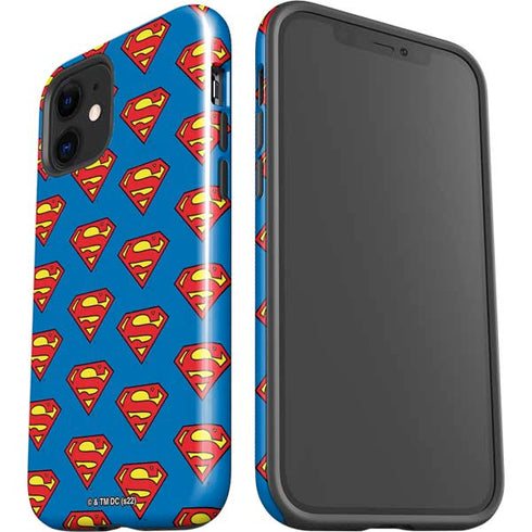 DC Comics Superman Logo Pattern iPhone 12 Impact Case