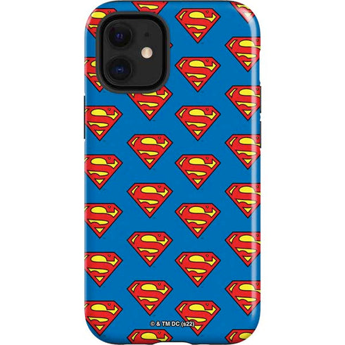 DC Comics Superman Logo Pattern iPhone 12 Mini Impact Case