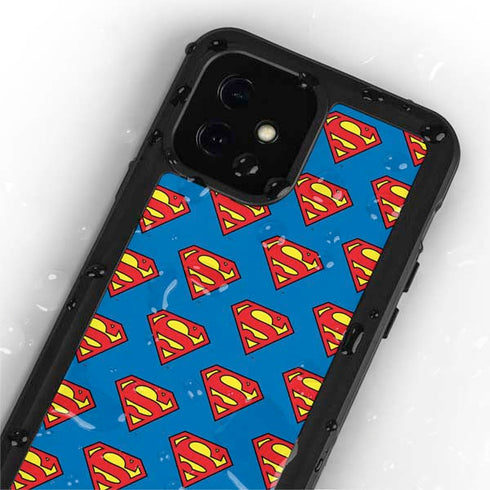 DC Comics Superman Logo Pattern iPhone 12 Mini Waterproof Case
