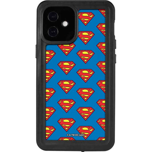 DC Comics Superman Logo Pattern iPhone 12 Mini Waterproof Case