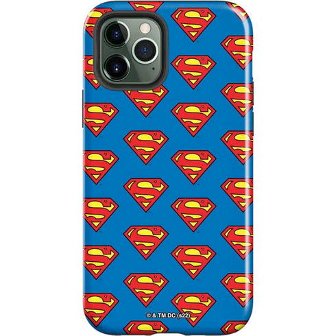 DC Comics Superman Logo Pattern iPhone 12 Pro Impact Case