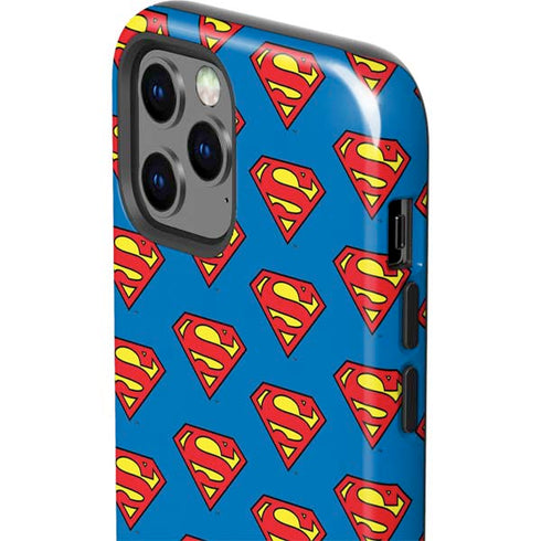 DC Comics Superman Logo Pattern iPhone 12 Pro Impact Case