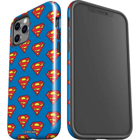 DC Comics Superman Logo Pattern iPhone 12 Pro Impact Case