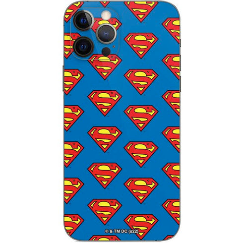 DC Comics Superman Logo Pattern iPhone 12 Pro Skin