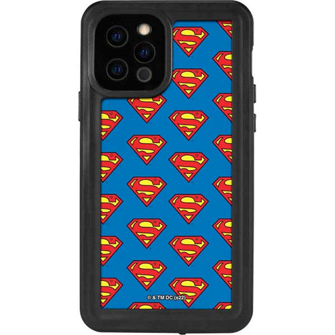 DC Comics Superman Logo Pattern iPhone 12 Pro Waterproof Case