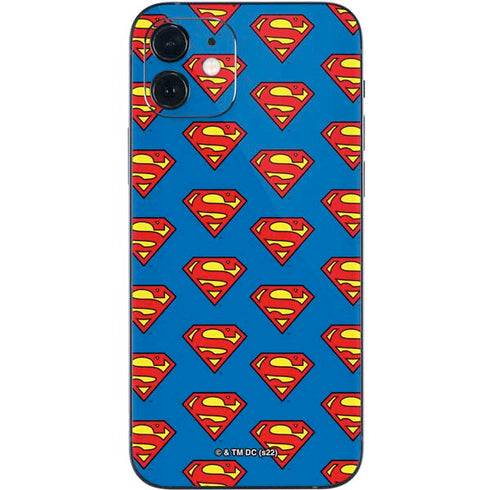 DC Comics Superman Logo Pattern iPhone 12 Skin