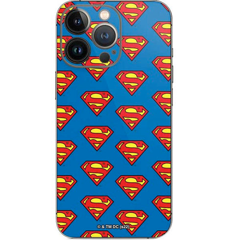 DC Comics Superman Logo Pattern iPhone 13 Pro Skin