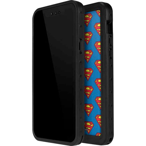 DC Comics Superman Logo Pattern iPhone 14 Pro Max Waterproof Case