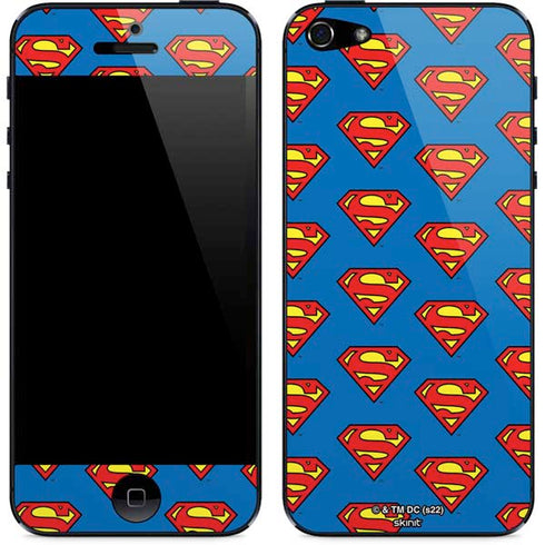 DC Comics Superman Logo Pattern iPhone 5/5s/5SE Skin
