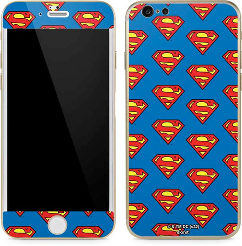 DC Comics Superman Logo Pattern iPhone 6/6s Skin