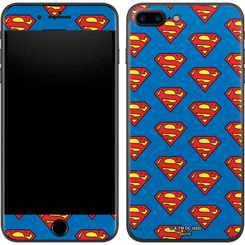 DC Comics Superman Logo Pattern iPhone 7 Plus Skin